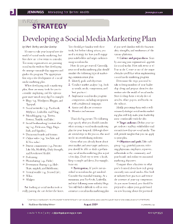 Free Download PDF Books, Social Media Marketing Plan Strategy Template