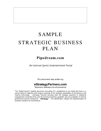 Free Download PDF Books, Strategic Business Plan Sample Template