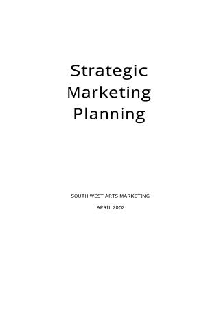 Free Download PDF Books, Strategic Marketing Planning Template