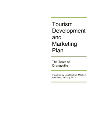 Free Download PDF Books, Tourism Development And Marketing Plan Template