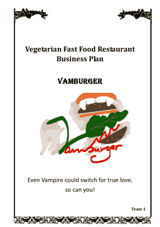 Free Download PDF Books, Vegetarian Fast Food Restaurant Business Plan Template