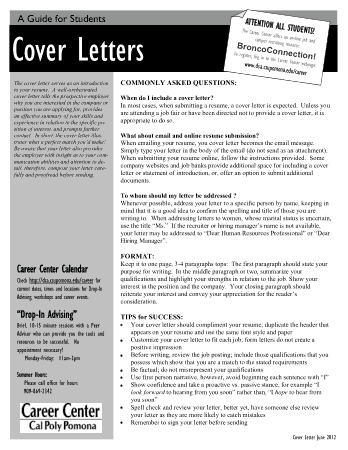 Free Download PDF Books, Student Resume Cover Letter Template