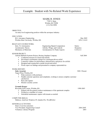 Free Download PDF Books, Resume Example For College Student With No Work Experience Template