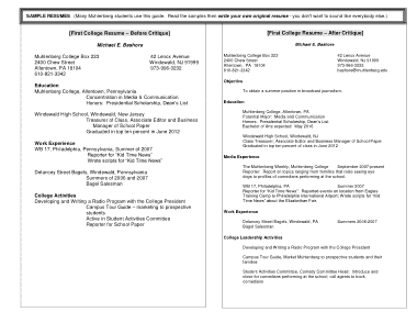 Free Download PDF Books, Resume Example For College Students Template