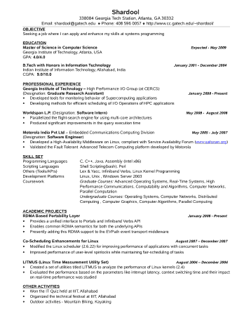 Free Download PDF Books, Resume Format For Computer Science Engineering Students Template