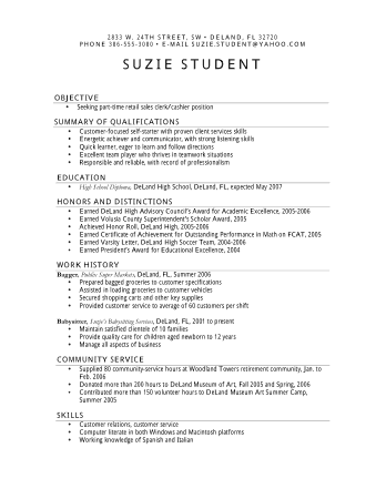 Free Download PDF Books, Simple Resume Example For Students Template