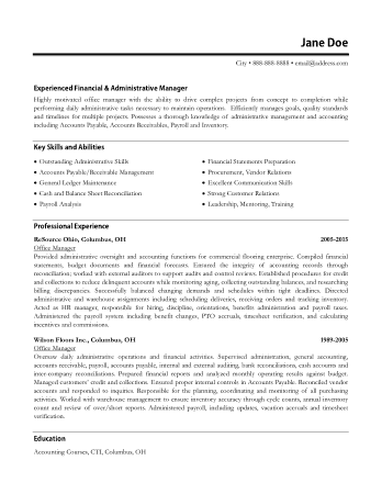 Free Download PDF Books, Account Payable Manager Resume Template