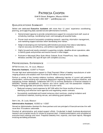 Free Download PDF Books, Executive Administrative Assistant Resume Template