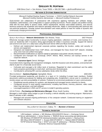 Free Download PDF Books, Networking Administrative Basic Resume Template
