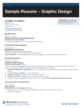 Free Download PDF Books, Basic Graphic Design Resume Template