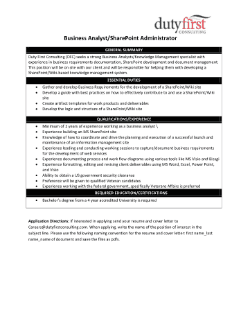 Free Download PDF Books, Experienced Business Analyst Resume Template