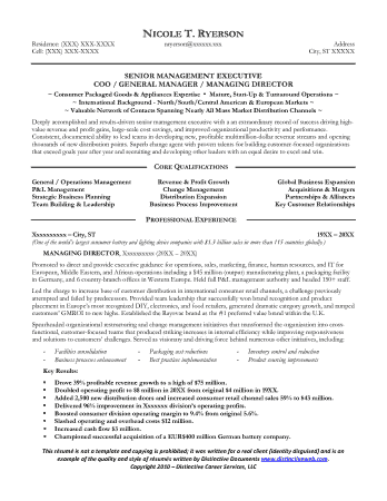 Free Download PDF Books, Executive General Manager Resume Template