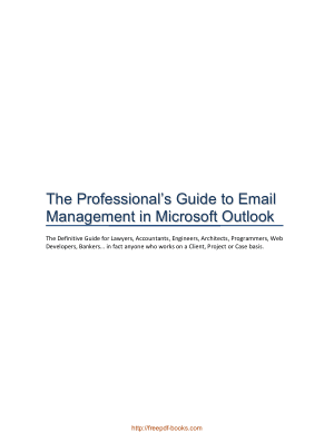 MS Outlook Professional Guide To Email Management