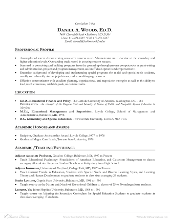 Free Download PDF Books, Special Education Teacher Resume Template