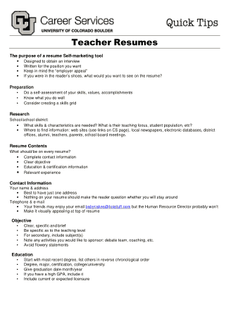 Free Download PDF Books, Teacher Resume Objective Example Template