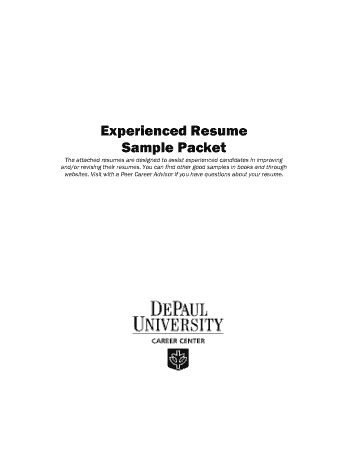 Free Download PDF Books, Professional Experience Resume Sample Template