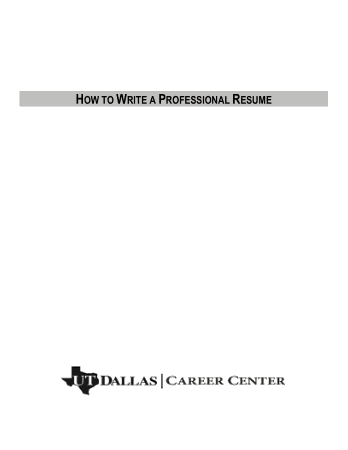 Free Download PDF Books, Professional Resume Example Template