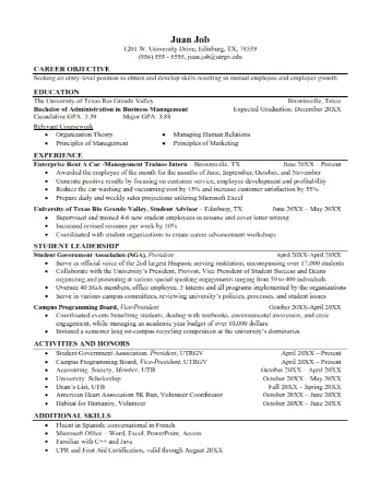 Free Download PDF Books, Entry-Level Resume Sample Template