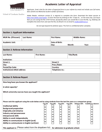 Free Download PDF Books, Academic Letter of Appraisal Form Template