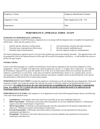Free Download PDF Books, Employee Job Appraisal Form Template