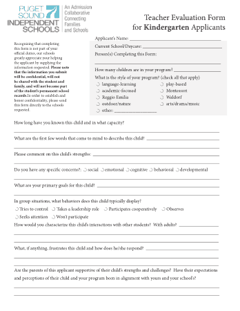 Free Download PDF Books, Kindergarten Teacher Appraisal Form Template