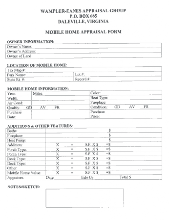 Free Download PDF Books, Mobile Home Appraisal Form Template