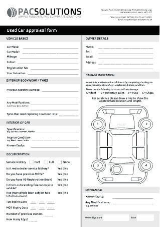 Free Download PDF Books, Used Car Appraisal Form Template