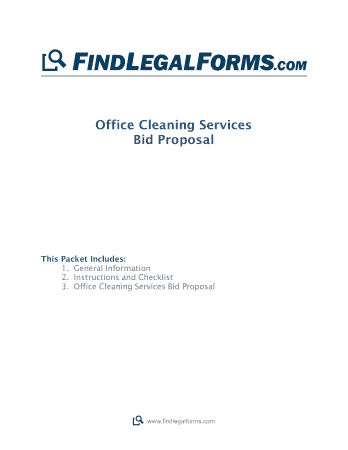 Free Download PDF Books, Office Cleaning Service Bid Proposal Template