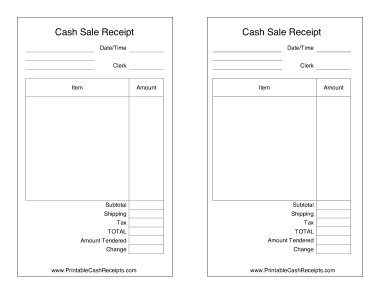 Free Download PDF Books, Cash Sales Receipt Form Template
