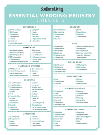 Free Download PDF Books, Essential Wedding Registry Checklist Template
