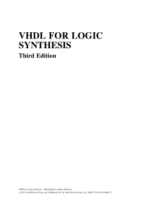 VHDL for Logic Synthesis, 3rd Edition &#8211; PDF Books