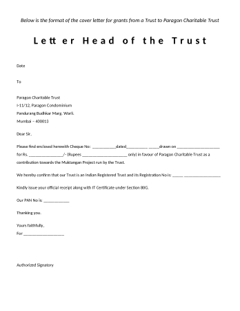 Free Download PDF Books, Charity Donation Letter Template