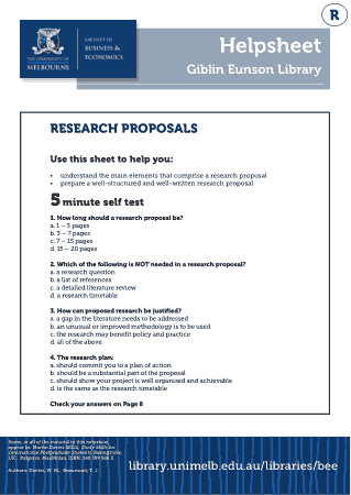 Free Download PDF Books, Business Research Project Proposal Template