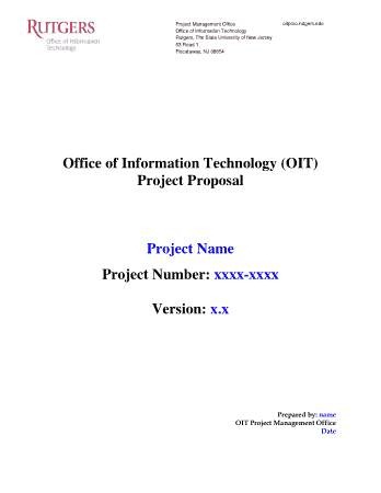 Free Download PDF Books, Formal IT Project Template