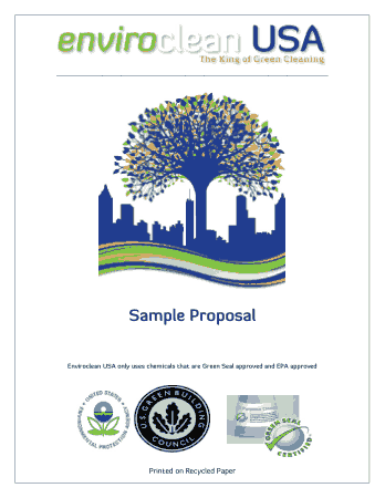 Free Download PDF Books, Green Cleaning Proposal Sample Template