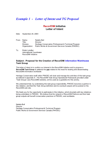 Free Download PDF Books, Letter of Intent Business Proposal Template