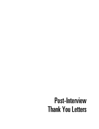 Free Download PDF Books, Post Interview Thank You Letter Sample Template