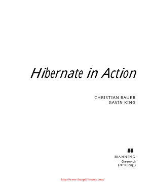 Free Download PDF Books, Hibernate in Action – PDF Books