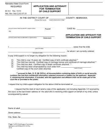Free Download PDF Books, Child Support Termination Application Form Template