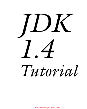 JDK 1.4 Tutorial &#8211; PDF Books