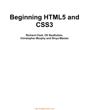 Free Download PDF Books, Beginning HTML5 And CSS3
