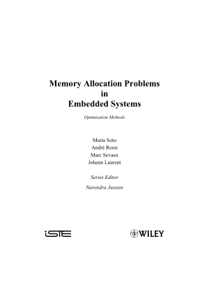 Memory Allocation Problems in Embedded Systems- Optimization Method &#8211; PDF Books