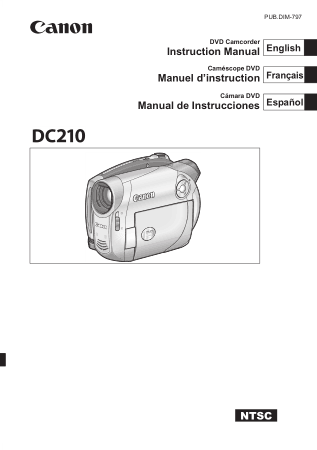 Free Download PDF Books, CANON Camcorder DC210 Instruction Manual