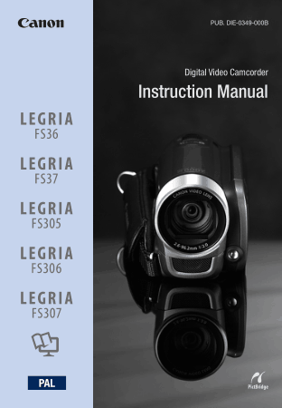 Free Download PDF Books, CANON Camcorder FS36 FS37 FS305 FS306 FS307 Instruction Manual