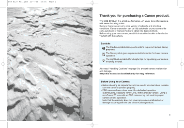 Free Download PDF Books, CANON Camera EOS 33 Instruction Manual