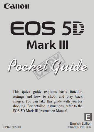 Free Download PDF Books, CANON Camera EOS 5D MKIII PG C Instruction Manual