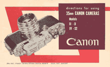 Free Download PDF Books, CANON Camera IV Instruction ManualG