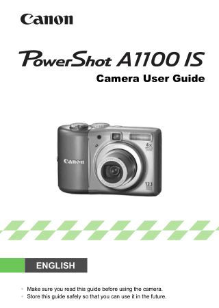 Free Download PDF Books, CANON Camera PowerShot A1100 IS User Guide