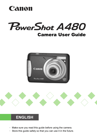 Free Download PDF Books, CANON Camera PowerShot A480 User Guide