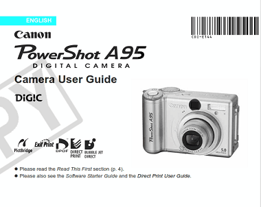 Free Download PDF Books, CANON Camera PowerShot A95 User Guide